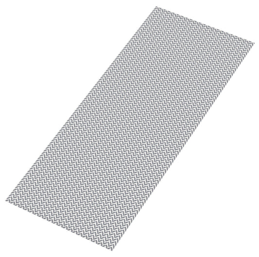 Passadeira Antiderrapante 250x65cm Beira de Cama Zig Zag Cinza